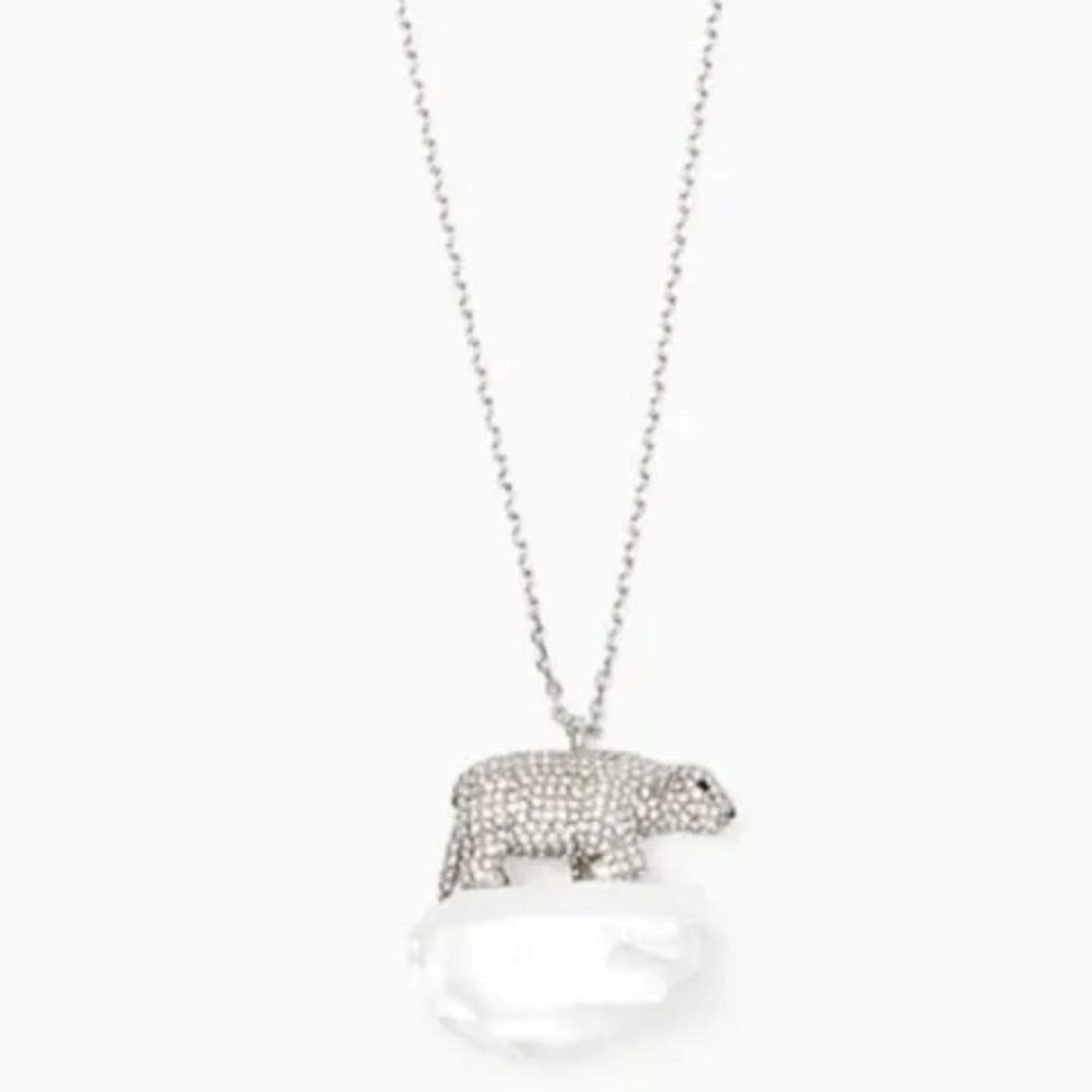 Kate Spade Arctic Friends Polar Bear Statement Necklace Pendant